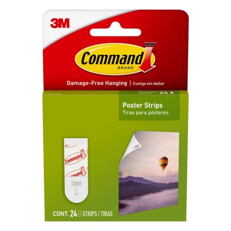 3M Command White Poster Strips 1 lb 12