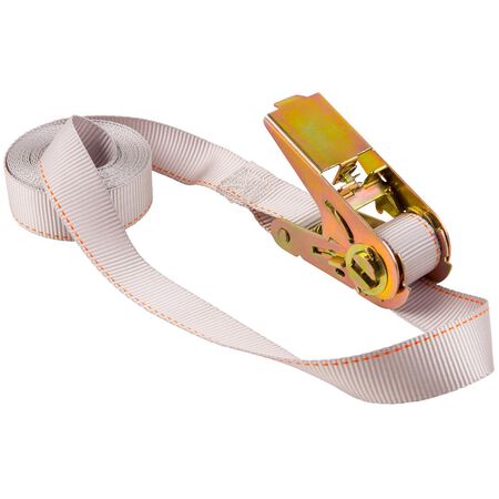 Keeper 1 in. W X 13 ft. L Gray Tie Down w/Ratchet 400 lb 1 pk