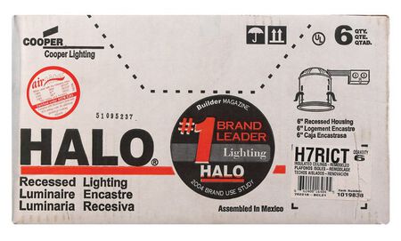 Halo 6 in. W Silver Aluminum LED 6 in. Recessed Light Fixture