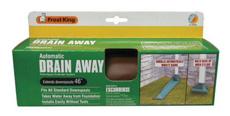 Frost King Drain Away 46 in. L x 8-1/2 in. W x 46 L Plastic Downspout Extension Brown