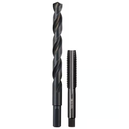 Milwaukee SAE 1/2-13 NC Straight Flute Plug Tap & 27/64in. Drill Bit