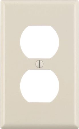 Leviton Almond 1 gang Thermoset Plastic Duplex Wall Plate 1 pk
