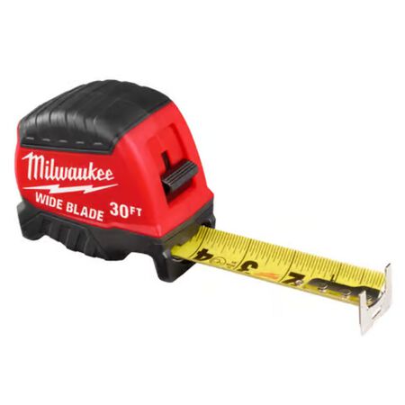 Milwaukee 30 ft. L x 1-1/8 in. W Compact Wide Blade Tape Measure 1 Pack