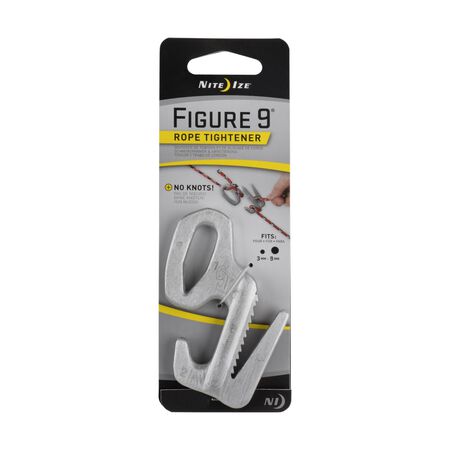 Nite Ize Figure 9 3 in. L Silver Twisted Plastic Tie-Down Rope Nite Ize Figure 9 3 in. L Silver Twisted Plastic Tie-Down Rope