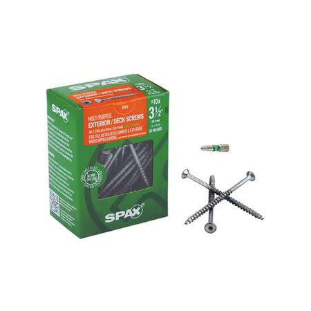 SPAX Multi-Material No. 10 Label x 3-1/2 in. L T-20+ Flat Head Serrated Construction Screws