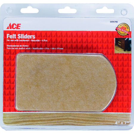 Ace Brown Assorted in. Push-On Felt Sliders 4 pk