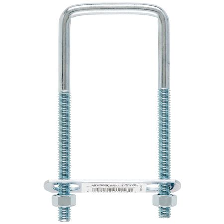 Hampton 5/16 in. X 2 in. W X 4-3/4 in. L Coarse Zinc-Plated Steel Square Bend U Bolt