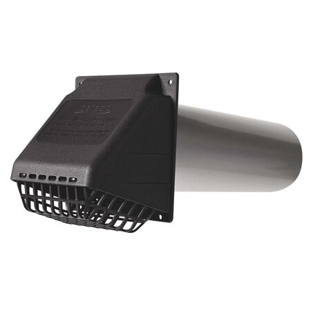 Ace 4 in. W X 4 in. L Metallic Black Resin Dryer Vent Hood