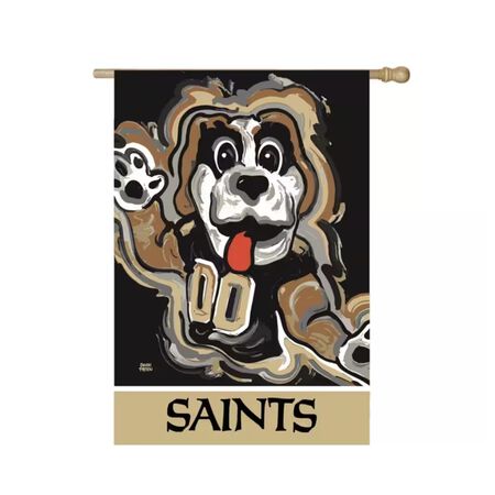 Evergreen 29 x 43 in. New Orleans Saints Justin Patten Artwork Mascot House Flag