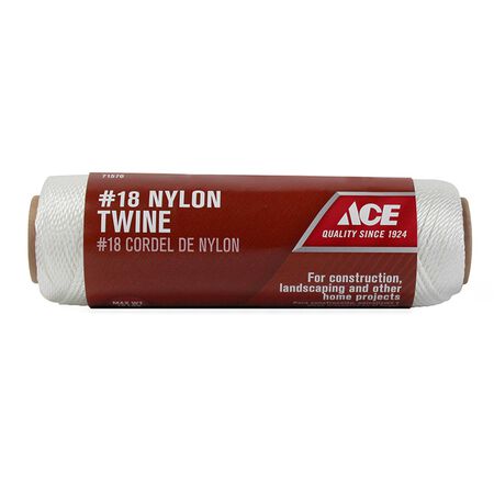 Ace 24 in. D X 185 ft. L White Twisted Nylon Mason Line