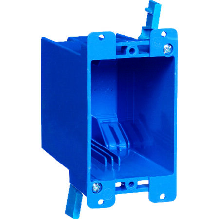 Carlon 20 cu in Rectangle PVC 1 gang Outlet Box Blue