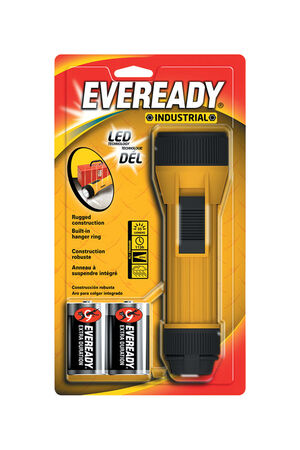 Eveready 35 lm Black/Yellow LED Flashlight D Battery
