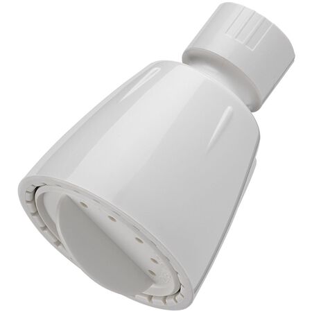 Oakbrook Collection White ABS Plastic 1 settings Wallmount Showerhead 1.8 gpm