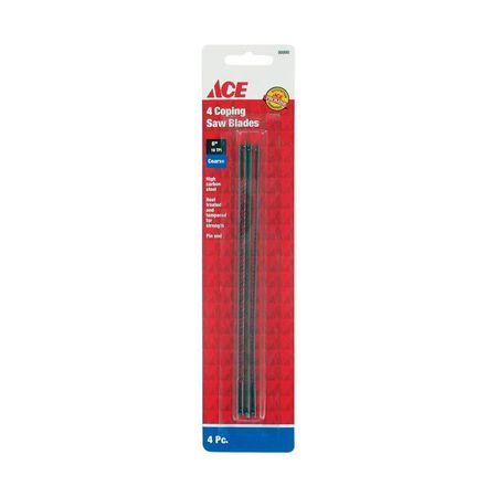 Ace 6-1/2 in. Carbon Steel Coping Saw Blade 10 TPI 4 pk
