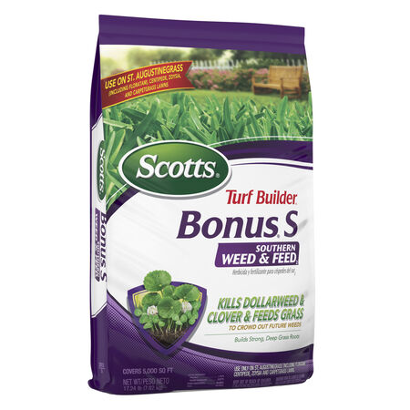 Scotts Turf Builder Bonus S 29-0-10 Weed & Feed Southern Lawn Food For Multiple Grass Types 5000 sq