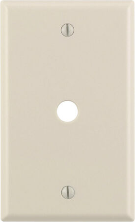 Leviton Almond 1 gang Thermoset Plastic Cable/Telco Wall Plate 1 pk