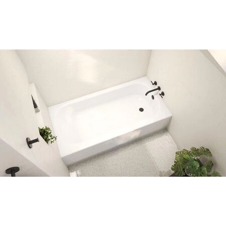 Aloha 60 In. X 30 In. Soaking Bathtub With Right Drain In White