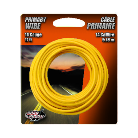 Coleman Cable 17 ft. Stranded 14 Ga. Primary Wire Yellow