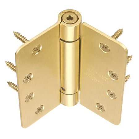 Ace 4 in. L Satin Brass Self Closing Hinge 1 pk