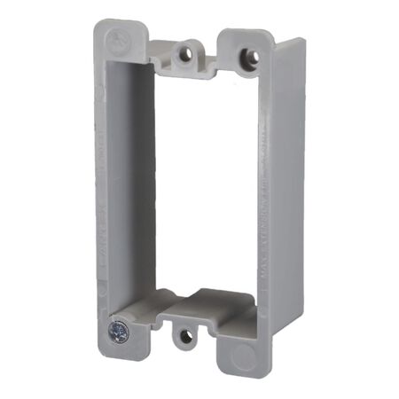 Cantex EZ Box Old Work Rectangle PVC 1 gang Box Extenders Gray