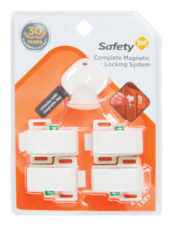 Safety 1st White Plastic Magnetic Cabinet Locks 5 pk