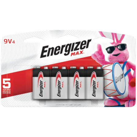 Energizer Max 9-Volt Alkaline Batteries 4 pk Carded