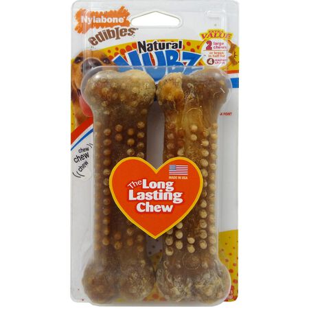 Nylabone Nubz Chicken Chews For Dogs 6.8 oz 2 pk