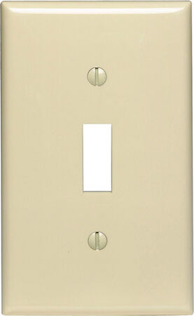 Leviton Ivory 1 gang Nylon Toggle Wall Plate 1 pk
