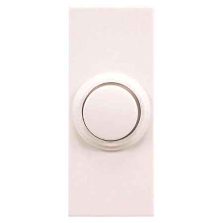 Heath Zenith White Plastic Wireless Pushbutton Doorbell