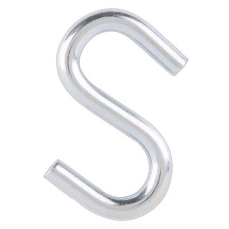 Ace Small Zinc-Plated Silver Steel 2 in. L S-Hook 150 lb 2 pk