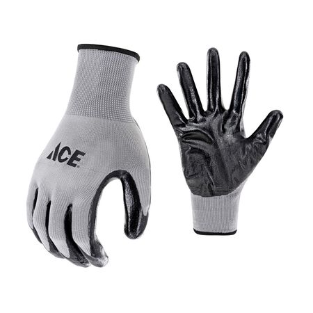 Ace Men's Indoor/Outdoor Coated Work Gloves Red M 1 pair