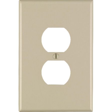 Leviton Ivory 1 gang Thermoset Plastic Duplex Wall Plate 1 pk