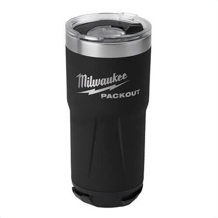 Milwaukee 48-22-8392B Packout Tumbler, 20 oz Capacity, 7 in OAL x 3.6 in OAW x 3.5 in OAD
