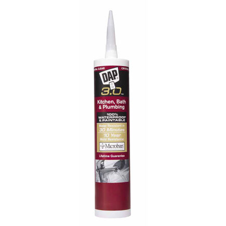 DAP 3.0 Crystal Clear Polymer Kitchen and Bath Sealant 9 oz