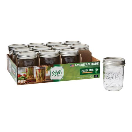 Ball Wide Mouth Mason Jar 16 oz 12 pk