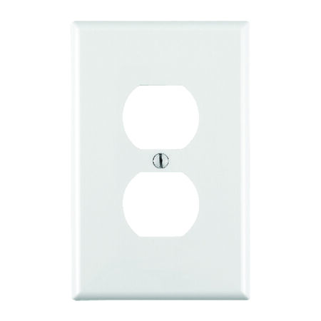 Leviton White 1 gang Nylon Duplex Outlet Wall Plate 1 pk