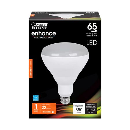 Feit BR40 E26 (Medium) LED Bulb Soft White 65 Watt Equivalence 1 pk