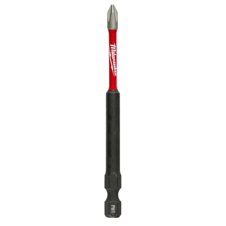 Milwaukee Shockwave Phillips #1 X 3-1/2 in. L Impact Power Bit Steel 1 pc