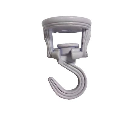 Living Accents White Zinc 3.56 in. H Swivel Swag Hook 1 pk