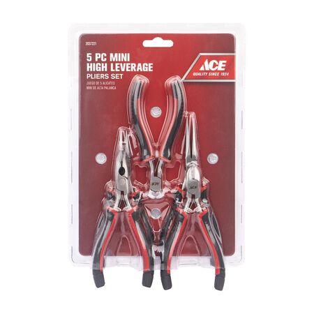 Ace 5 Pack Chrome Vanadium Steel Mini Pliers Set