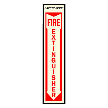 Hy-Ko English 18 in. H x 4 in. W Vinyl Sign Fire Extinguisher