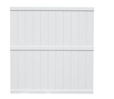 White 6 x 6 Vinyl Panel Privacy Fence 