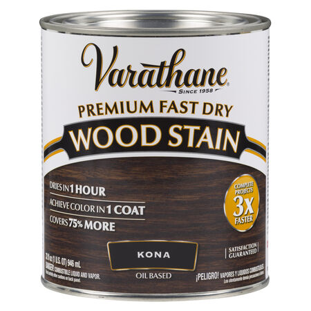 Varathane Semi-Transparent Kona Oil-Based Urethane Modified Alkyd Fast Dry Wood Stain 1 qt