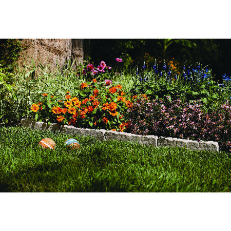 Suncast 5.75 in. H x 10 ft. L Light Taupe-Gray Resin Lawn ...