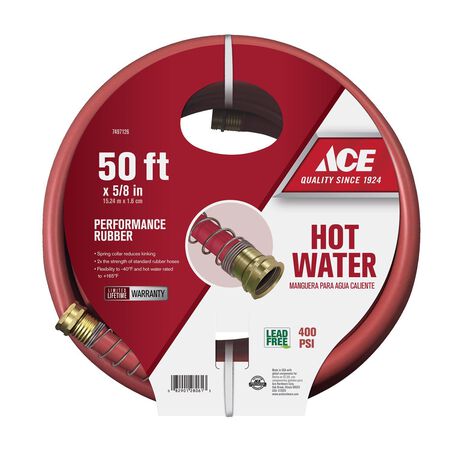 Ace 5/8 in. D X 50 ft. L Heavy Duty Premium Grade Hot Water Hose