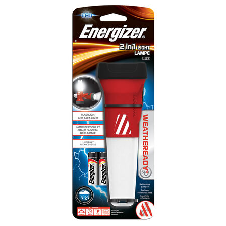 Energizer Weatheready 55 lm Black & Red LED Flashlight AA Battery