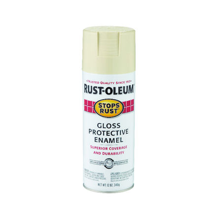 Rust-Oleum Stops Rust Gloss Almond Spray Paint 12 oz
