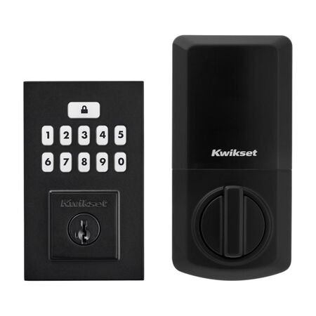 Kwikset SmartCode Matte Black Metal Electronic Deadbolt