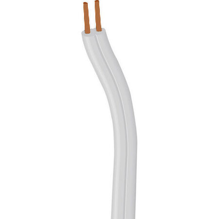 Coleman Cable 16/2 SPT-2 300 volts Lamp Cord Wire 250 ft. L White - Sold by the foot