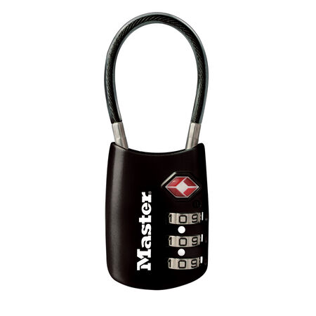 Master Lock 1-9/16 in. H X 1-3/16 in. W Steel 3-Dial Combination Luggage Lock 1 pk